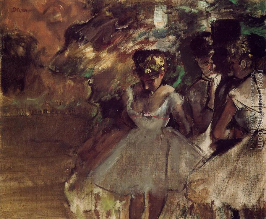 Edgar Degas : Three Dancers behind the Scenes